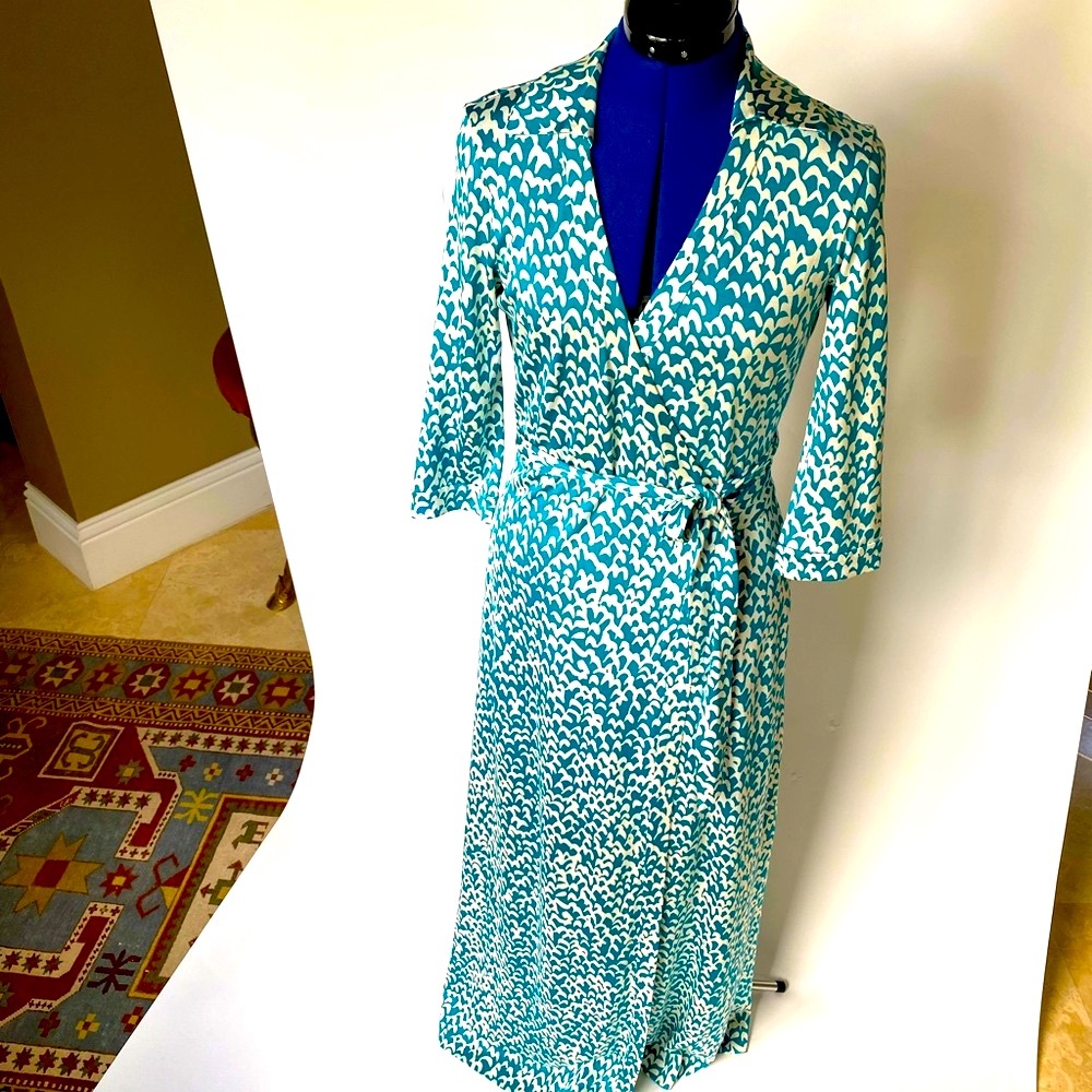 DVF wrap long dress.